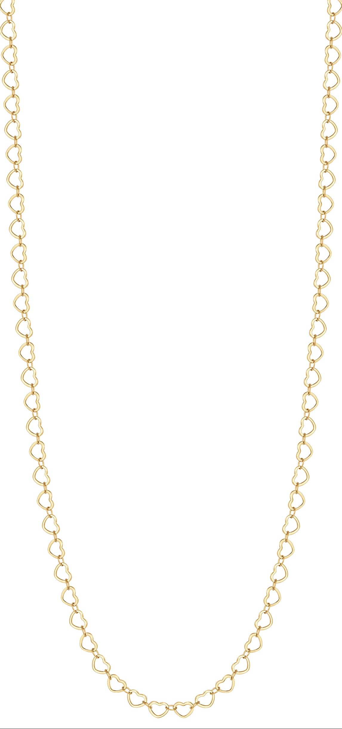 Luca Barra Women's Steel Heart Link Necklace