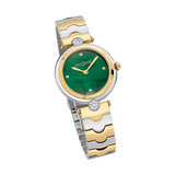 Saint Honore City Of Lights Women's Green MOP Dial Silver Gold Watch