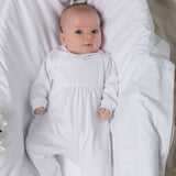 Jules & Juliette Paris CLASSY Baby White Gift Set of 3 pcs, Pyjama & Blanket & Hat