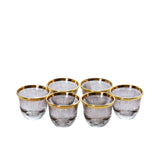 Combi Mocca Cup Set with Gold Trim (Set of 6)