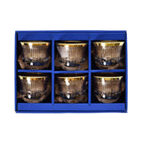 Combi Mocca Cup Set with Gold Trim (Set of 6)