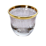 Combi Mocca Cup Set with Gold Trim (Set of 6)