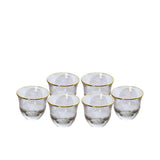 Combi Gold Ray Pattern Mocca Cup Set (Set of 6)