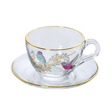 Combi Bird Motif & Gold Trim Cappuccino Cup Set (Set of 6)