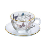 Combi Butterfly Motif & Gold Trim Cappuccino Cup Set (Set of 6)