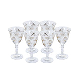 Combi Gold Geometric Pattern Water Goblet Set (Set of 6)