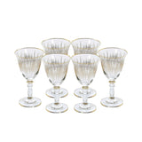 Combi Water Goblet Set with Gold Accents (Set of 6)