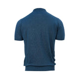 Corneliani Men's Dark Ceruole Blue Knitted Polo T-shirt