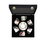 Roberto Cavalli Flowers Luxury box Set 6 Pcs Coffee Cup & Saucer