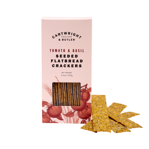 Cartwright & Butler Tomato & Basil Seeded Flatbread 130g | Biscuits | Chocolates & Biscuits | Gourmet