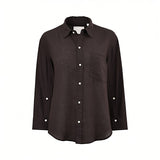 Citizens of Humanity Navy Long-Sleeve Linen Button-Down Shirt
