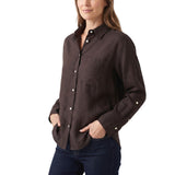 Citizens of Humanity Navy Long-Sleeve Linen Button-Down Shirt