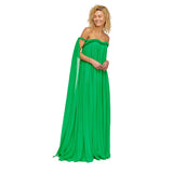 Leo Lin Women's Camilla Draped Floor Length Jade Dress