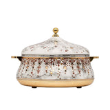 Casa Blu Elegant Marble Stainless Steel Interior Food Warmer