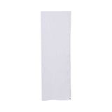 A close-up of the long, plain white rectangular headscarf included with the abaya set.