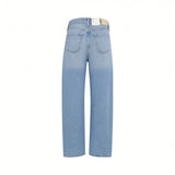 Back studio view of the Citizens of Humanity light wash jeans, highlighting the classic rear patch pockets and clean high-waisted tailoring against a white background.
