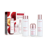 Clarins Bright Plus Ritual Set brightening skincare collection for radiant hydrated skin Find Online Today at Blue Salon Qatar GCC