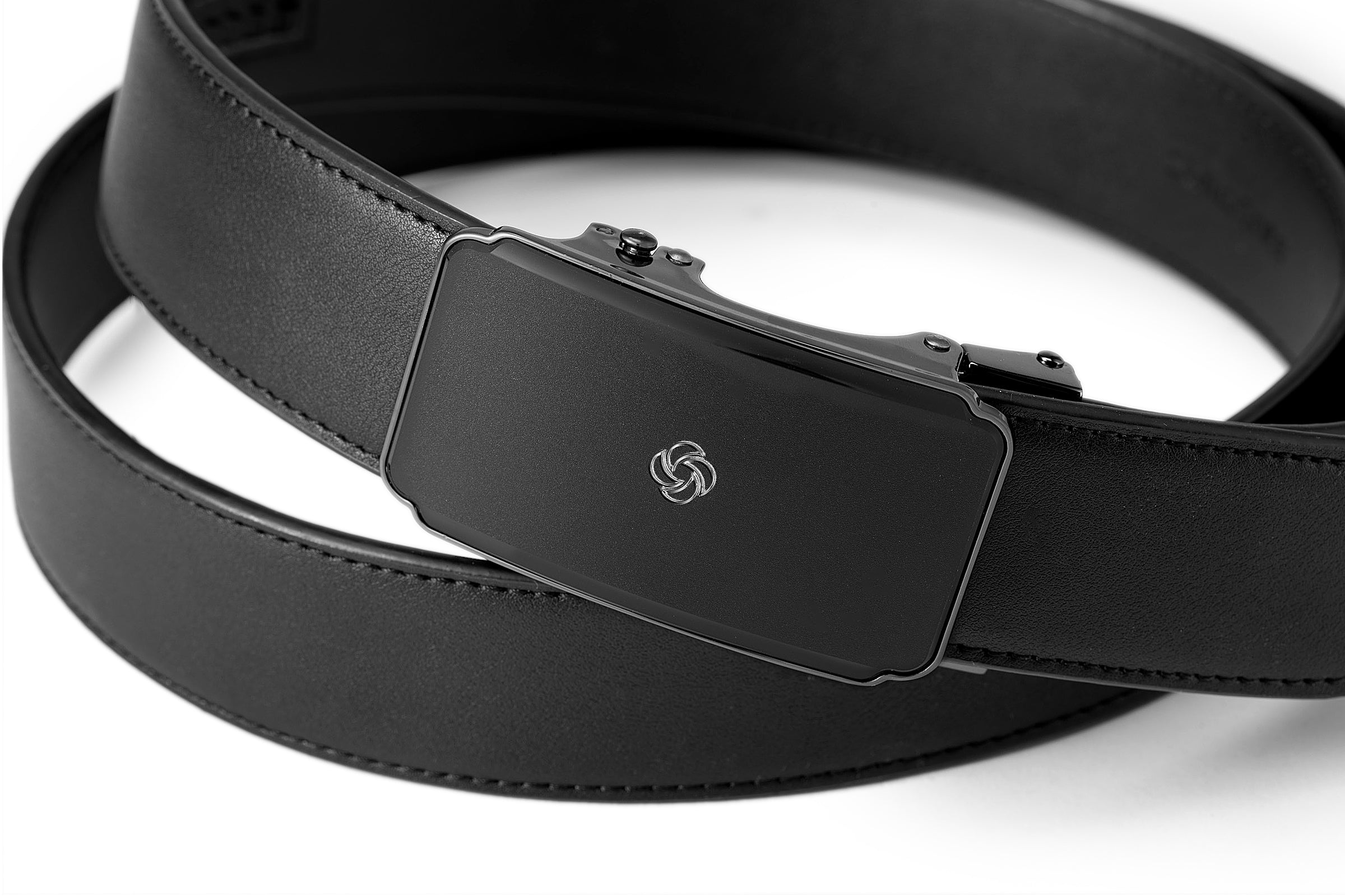 Samsonite AAMIR II Biz Auto Plate Black Leather Belt