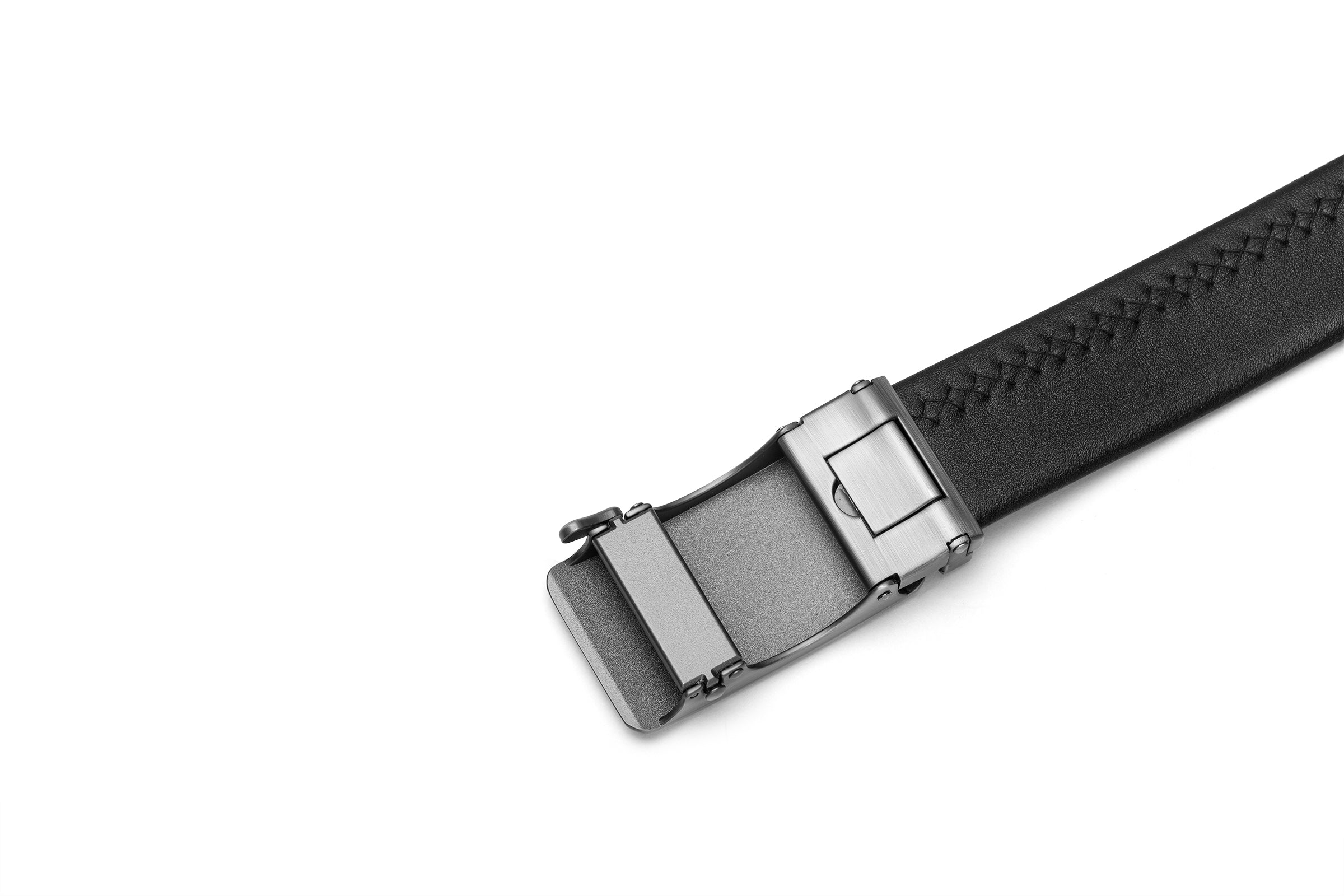Samsonite AAMIR II Biz Plate AL Auto 02 Black Leather Belt