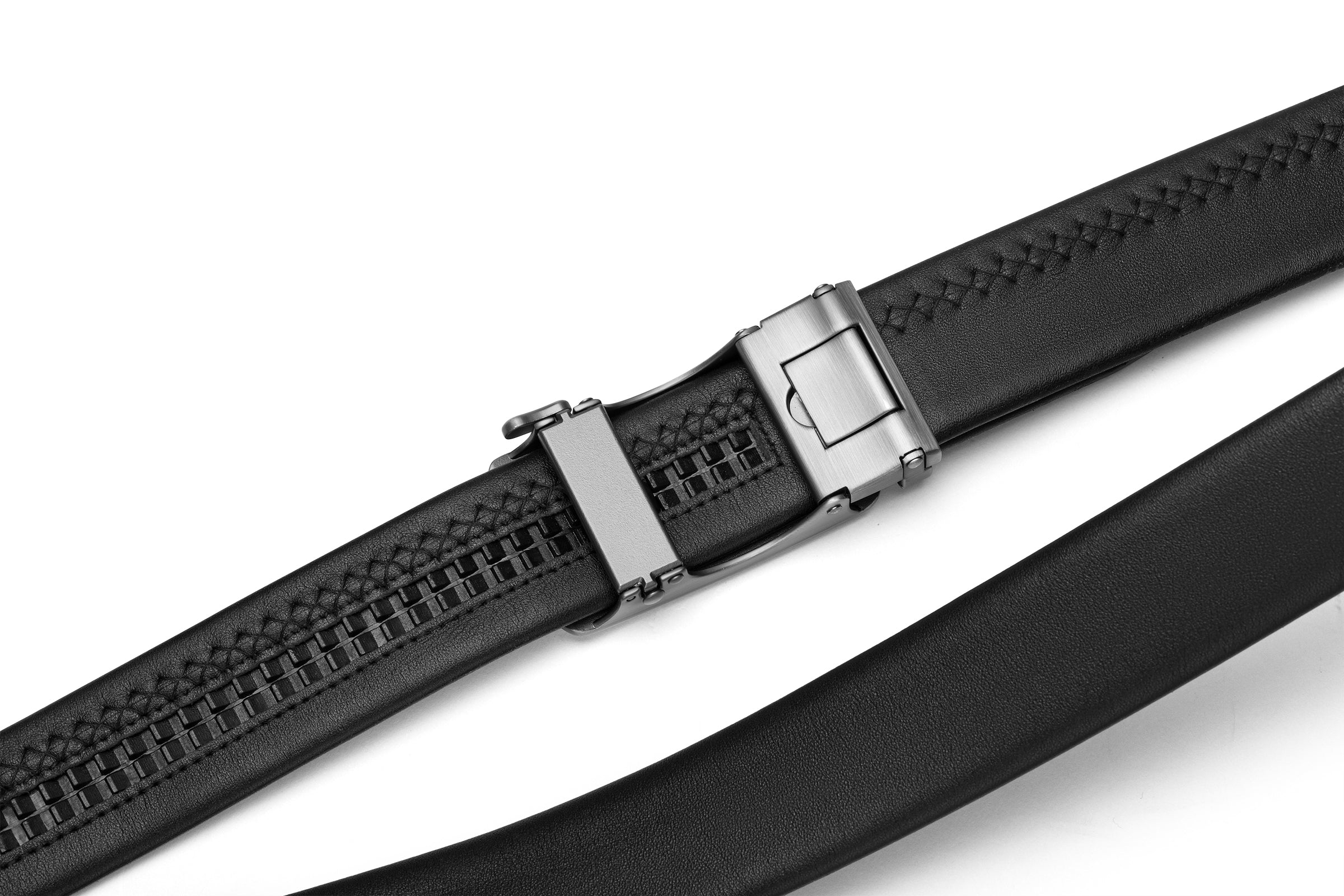 Samsonite AAMIR II Biz Plate AL Auto 02 Black Leather Belt