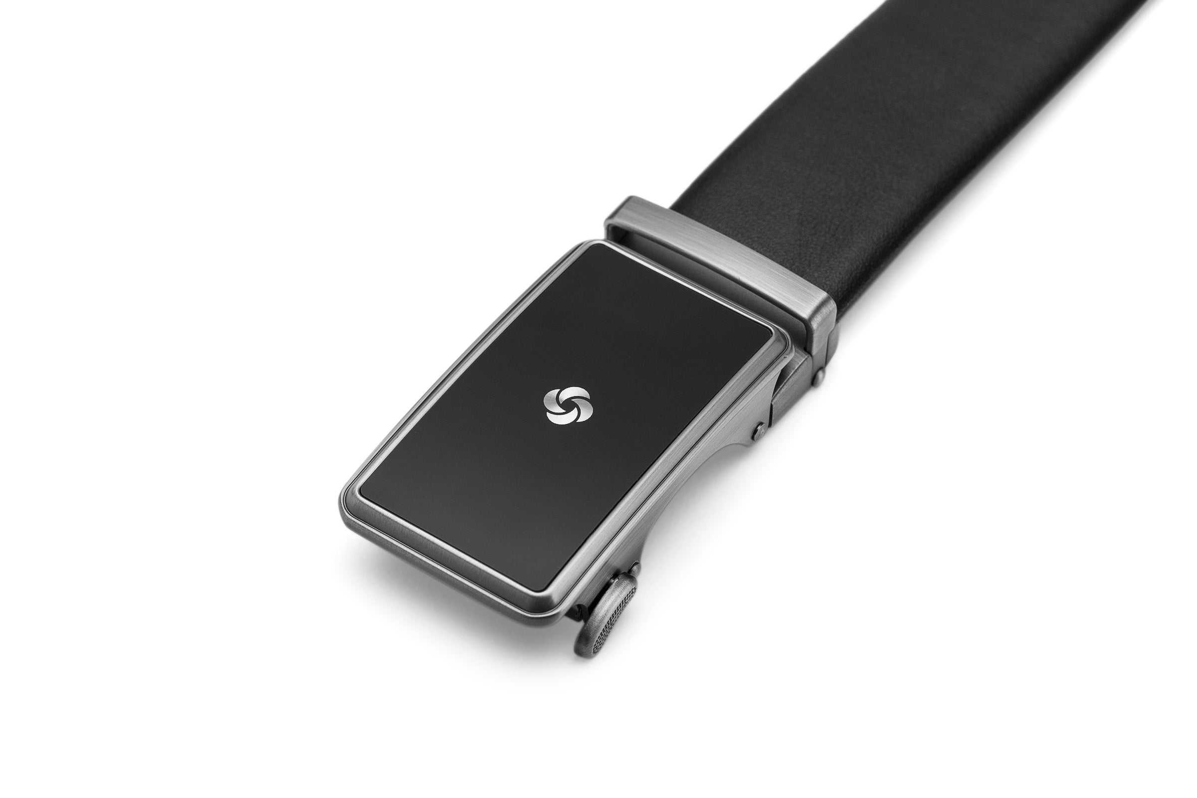 Samsonite AAMIR II Biz Plate AL Auto 02 Black Leather Belt