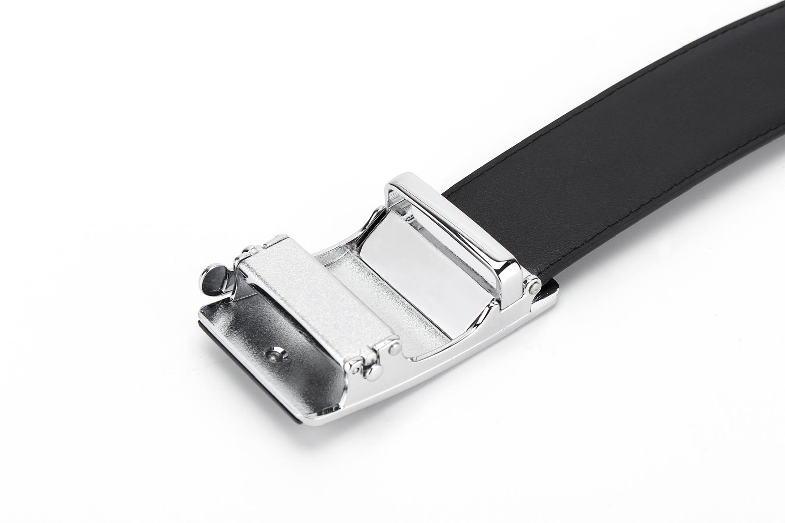 Samsonite AAMIR Basic Auto Golden Logo Black Leather Belt