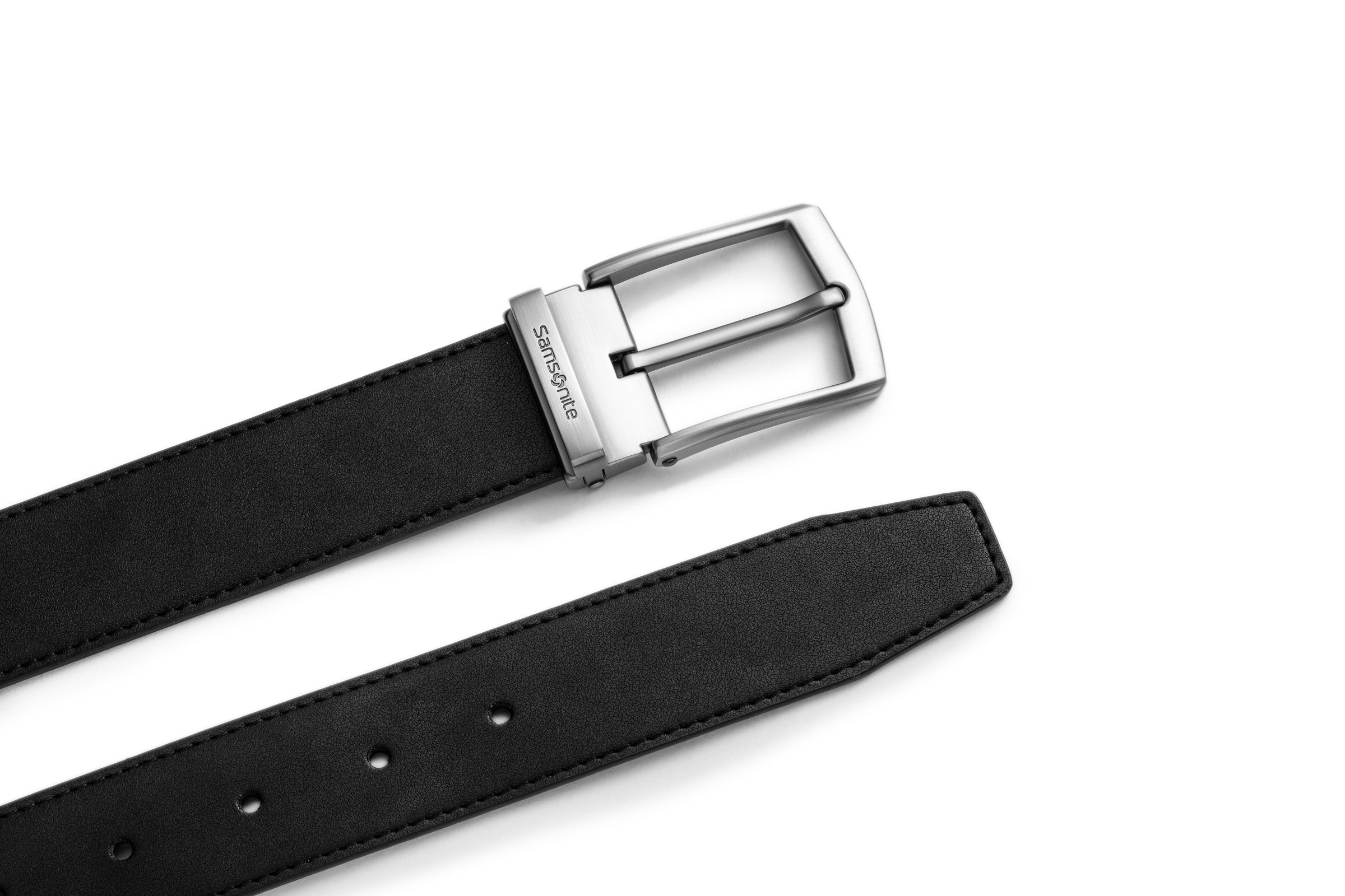 Samsonite AAMIR II BIZ PIN Plate 04 Black Leather Belt