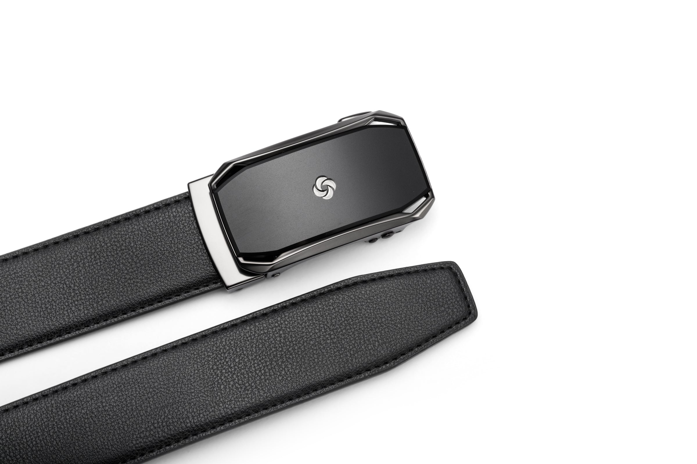 Samsonite AAMIR II Biz Plate AL Auto 04 Black Leather Belt