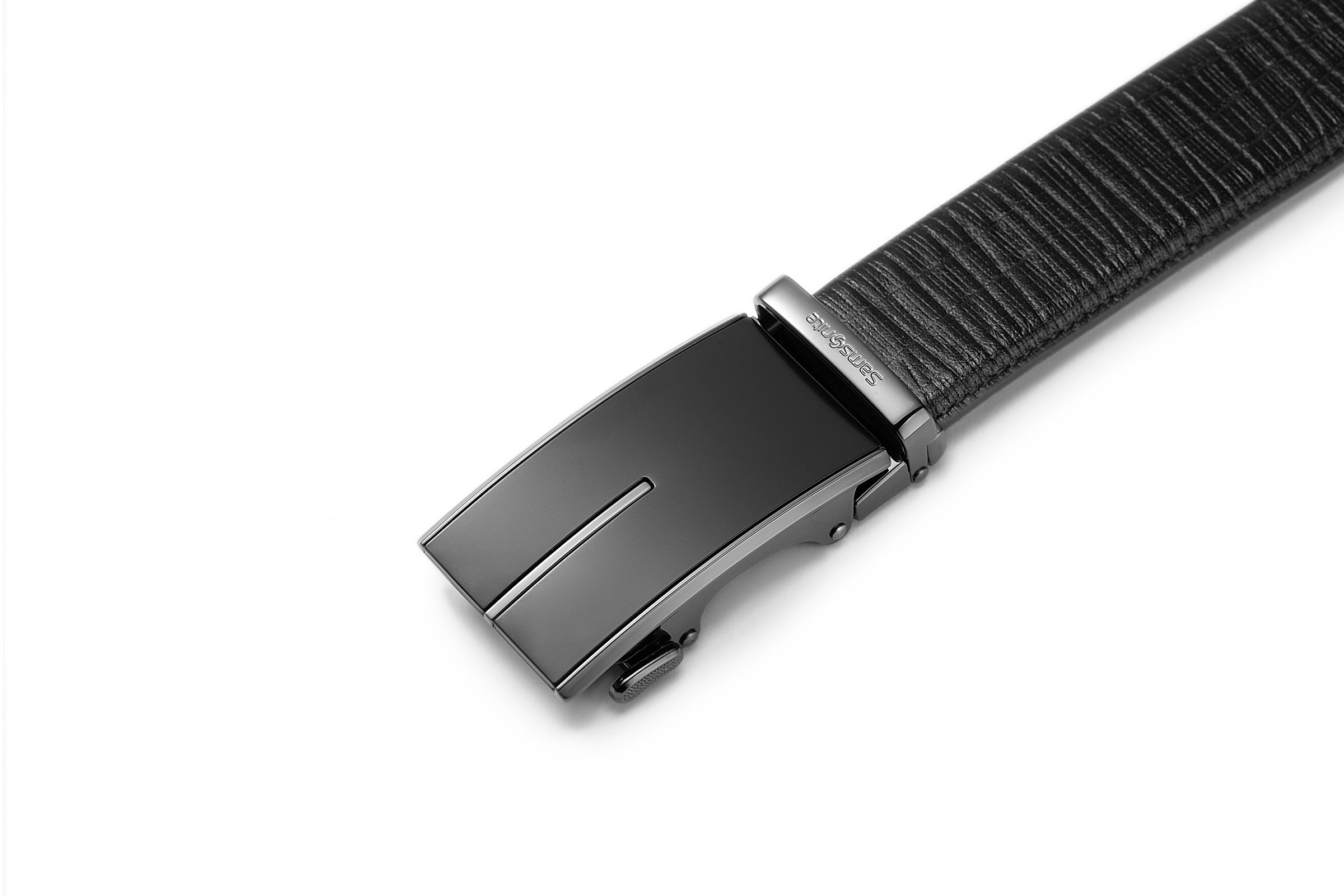 Samsonite AAMIR II Biz Auto Plate 03 Black Leather Belt