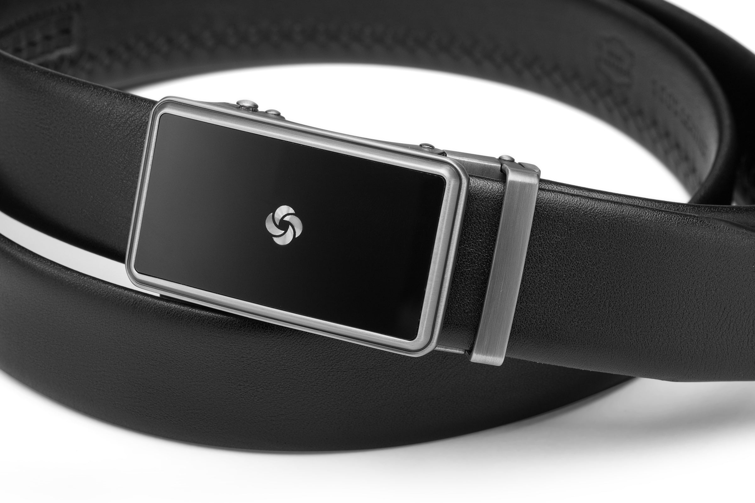Samsonite AAMIR II Biz Plate AL Auto 02 Black Leather Belt