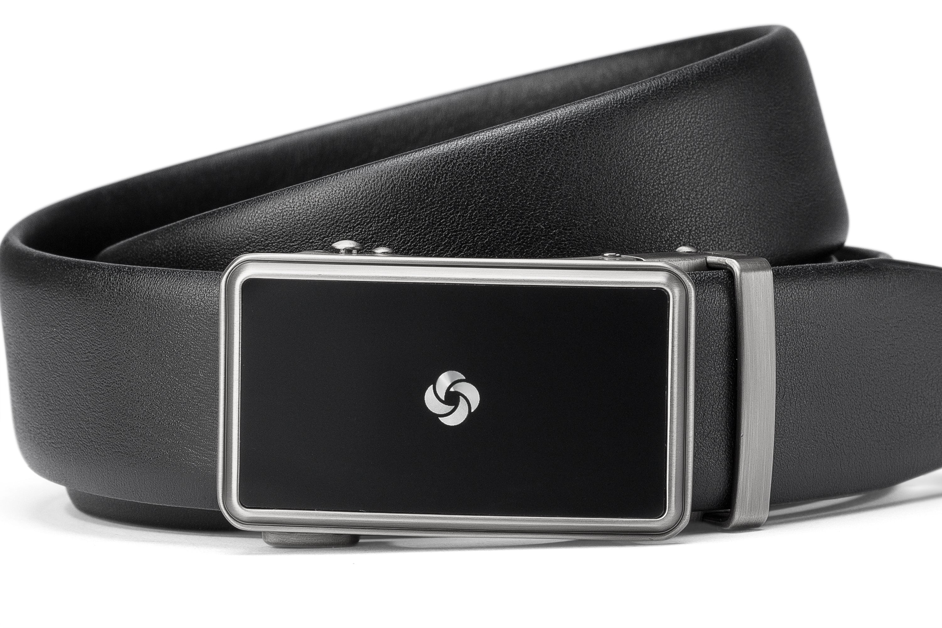 Samsonite AAMIR II Biz Plate AL Auto 02 Black Leather Belt