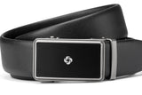 Samsonite AAMIR II Biz Plate AL Auto 02 Black Leather Belt