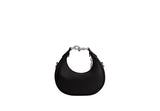 Back view of the Coach Lana shoulder bag in black glovetanned leather showing its smooth finish and elegant, rounded silhouette.
