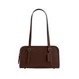 Back view of the Coach Lana 23 bag in maple leather showing the smooth glovetanned finish and structured base.