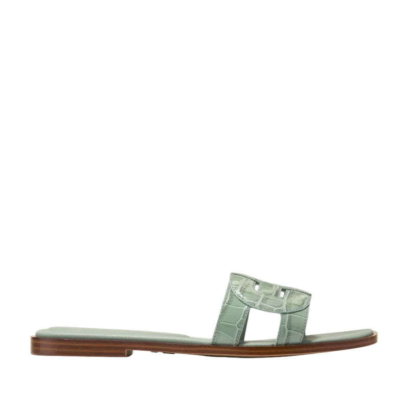 Cole Haan Women's Chrisee Slide Sandals W37014:LILY PAD CROC PRINT LEATHER