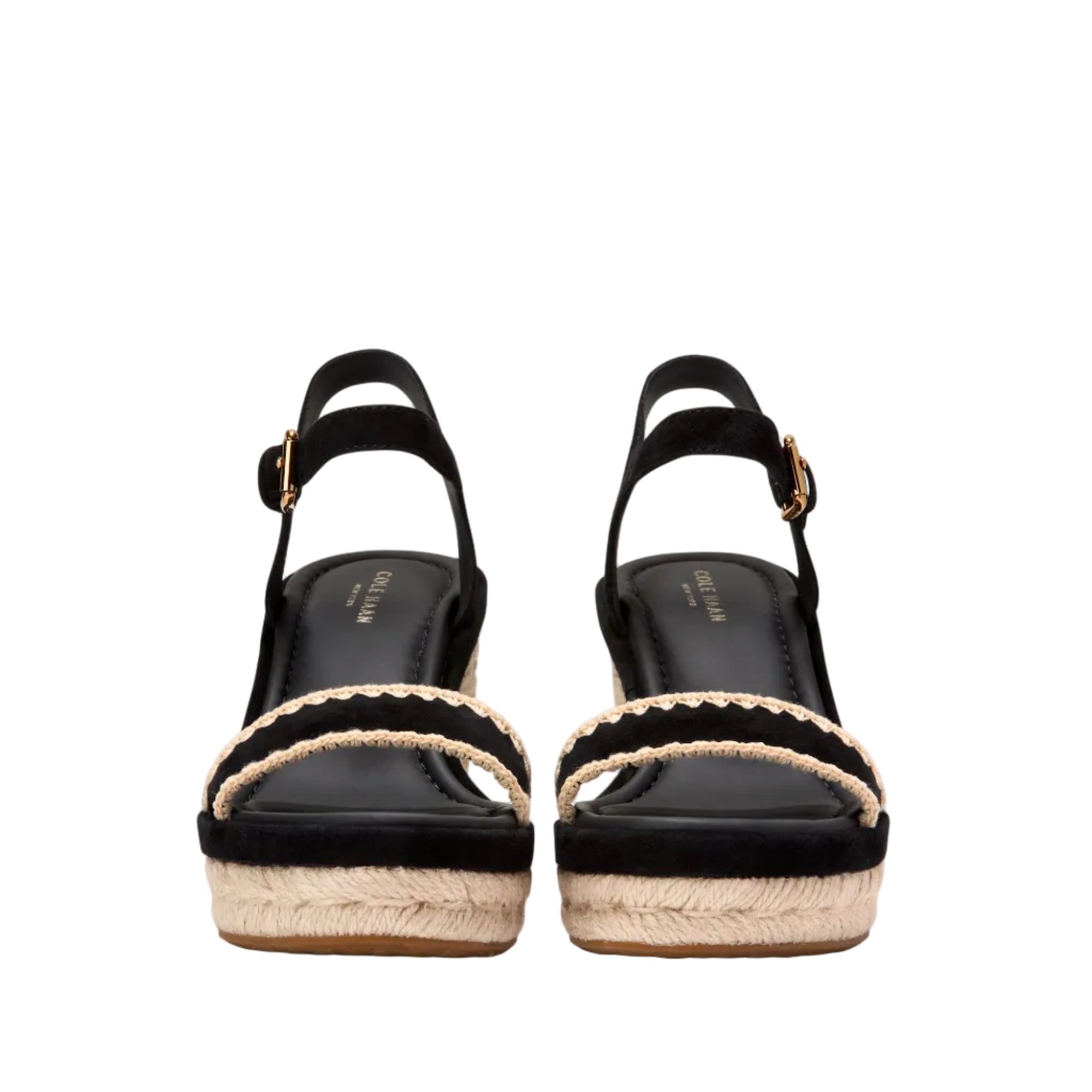 Cole Haan Women's Cloudfeel Asbury Espadrille Wedge Sandals
W36996:BLACK SUEDE / NATURAL RAFFIA