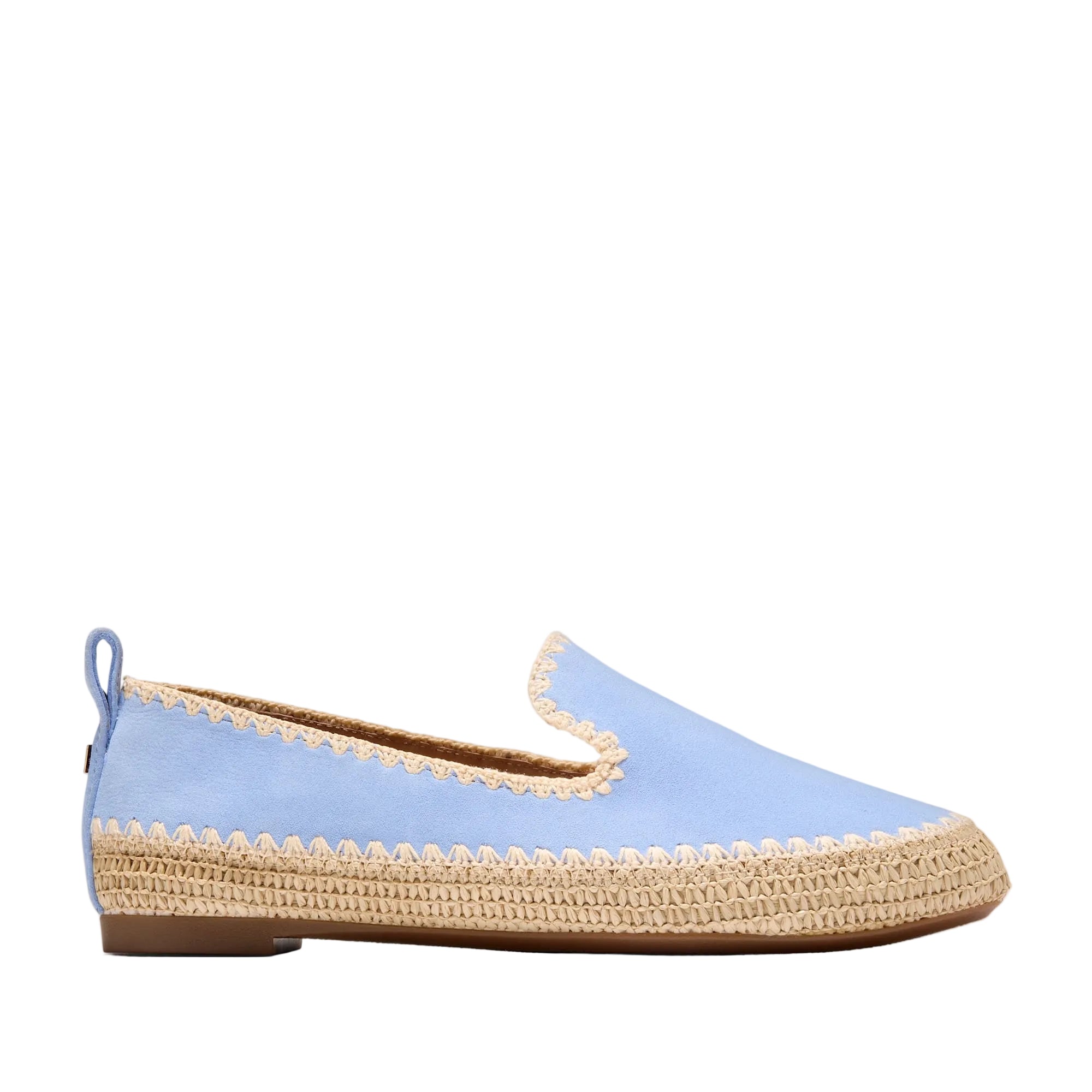 Cole Haan Women's Cloudfeel Asbury Slip-On Loafers W36189:HYDRANGEA SUEDE / NATURAL RAFFIA