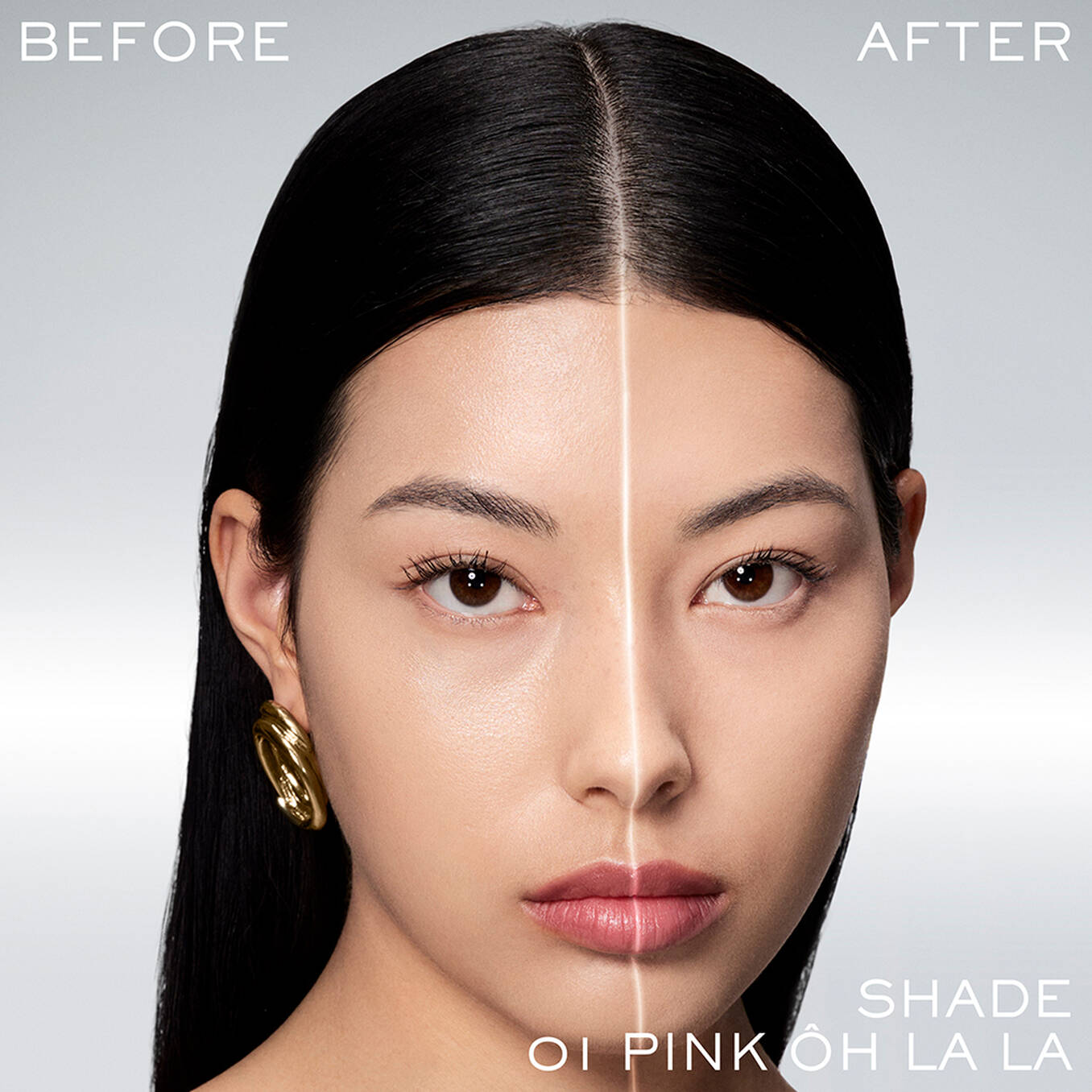 Light pink-toned powder.