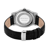 Saint Honore Deauville Men;s Green Dial Black Leather Strap Watch