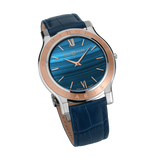 Saint Honore Deauville Men's Blue Dial Blue Leather Starp Watch