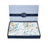 Dea Flora Double Band Print King Duvet Set – 260x240 cm – Italian Botanical Sateen | Luxury Bedding Collection