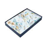 Dea Flora Double Band Print King Duvet Set – 260x240 cm – Italian Botanical Sateen | Luxury Bedding Collection