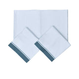 Dea Santorini 9-Piece Bed Sheet Set – 270x270 cm – Available in Blue & Ivory+2x50x80