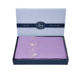 Dea Broccato Ricamo Raso Sateen Embroidered Duvet Cover Set – 260x240 cm – Lavender Italian Luxury Bedding