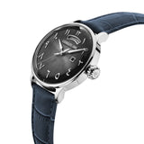 Cerruti 1881 Dervio Gents Blue Dial Stainless Steel Case Blue Leather Strap Watch