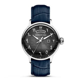 Cerruti 1881 Dervio Gents Blue Dial Stainless Steel Case Blue Leather Strap Watch