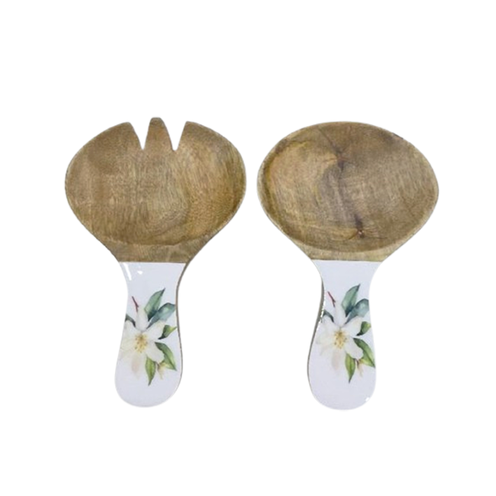 Van Deurs Danmark Servers Short Mango White Flower Set Of 2 | Cutlery | Home and Furniture Home | New Collection Van Deurs Danmark Servers Short Mango White Flower Set Of 2 | Cutlery | Home and Furniture Home | New Collection