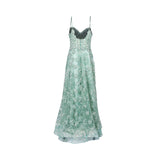 Mac Duggal Women's Mint Long Dress