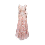 Mac Duggal Women's Peach Long Dress