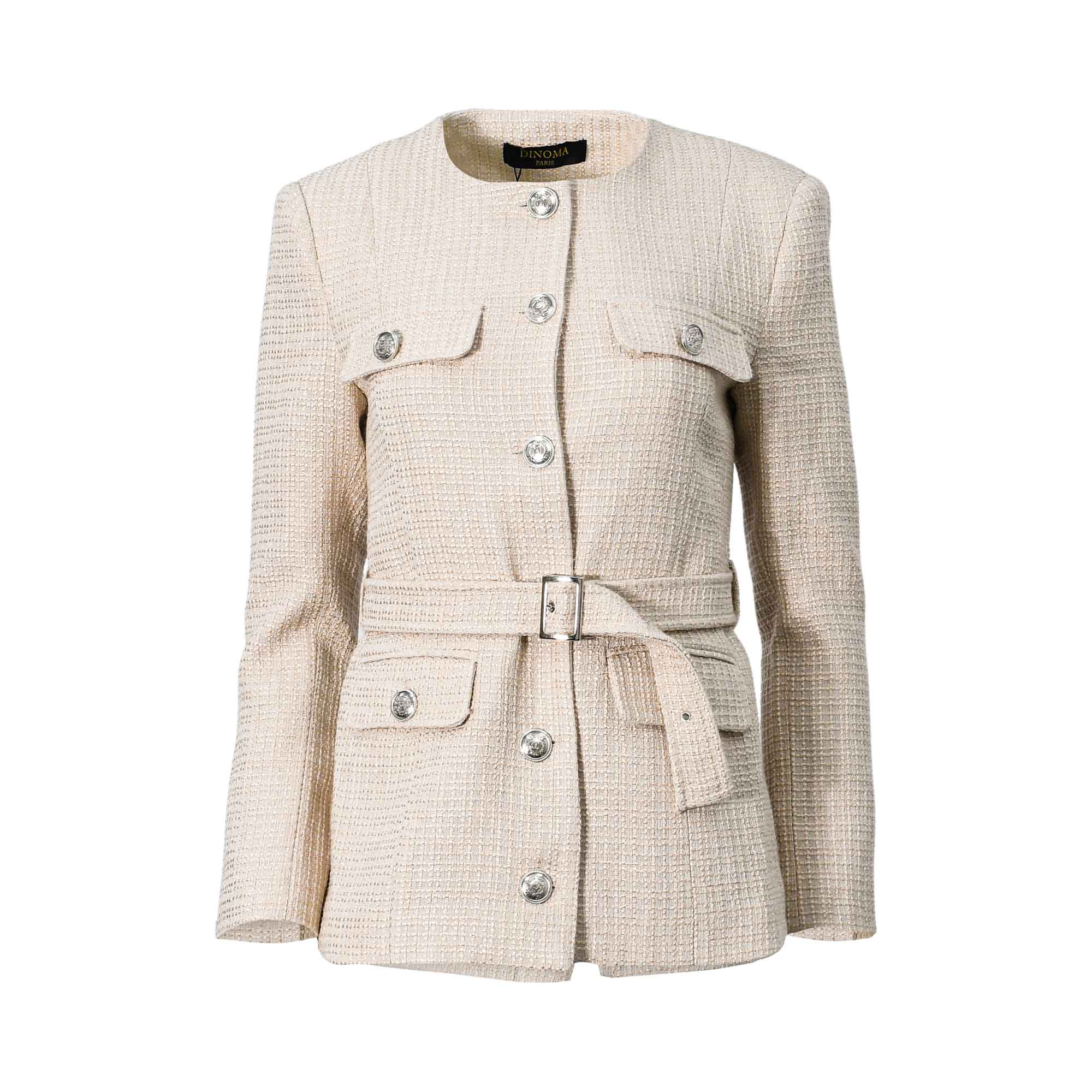 Dinoma Women's Tweed Jacket with Belt | Clothing | GCC | Women | Women All Clothing | Women All Clothing Coats & Jackets | Womens | Womens Fashion Dinoma Women's Tweed Jacket with Belt | Clothing | GCC | Women | Women All Clothing | Women All Clothing Coats & Jackets | Womens | Womens Fashion